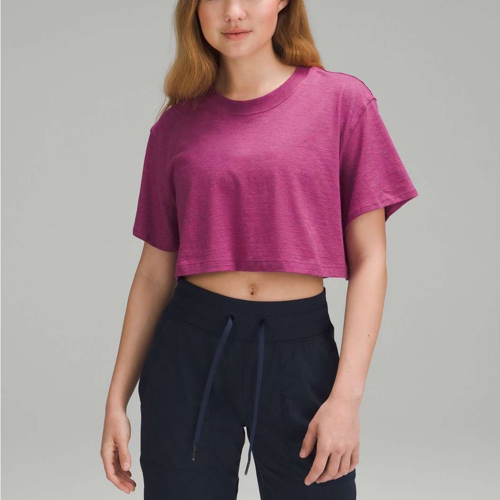 Lululemon Purple Cropped T-Shirt